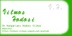 vilmos hodosi business card